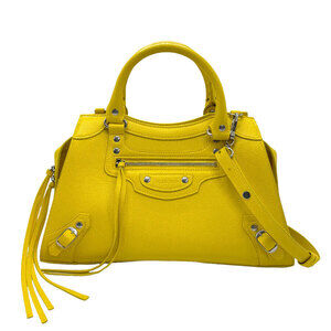 Balenciaga Neo City Shoulder Bag Yellow Leather